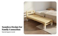 Paint-without Paint Splicing Bed Solid Wood Bed Extender Stable and Sturdy Bedside Co-Sleeping Crib for Infants, Toddlers, Parents, Nursery, Bedroom, Home