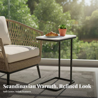U-shaped based Side Table Nordic and design Household Furniture Space-Saving for Homeowners