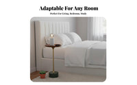 Space-Saving Design C-Shaped Side Table Minimalist and aesthetic Household Furniture Sturdy Frame Easy Assembly for Apartment Dwellers, telecommuting Workers, Living Room, Beside Sofa, Small areas, Home Office