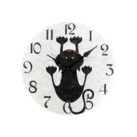 Round Wall Clock Black Hands Home Decor Easy to Read