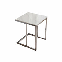 C-Frame Accentuate Table Space-Saving C-Shaped Side Table Easy to Clean Scrape Resistant for Living Room, Small Areas
