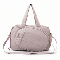 Detachable Strap Quilted Sports Bag Zippered Padded Duffel Bag