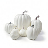 7 Pieces Pumpkin Decorations Lightweight Fake Pumpkins Halloween for Mantel