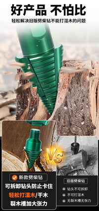 Wood Splitting Drill Bit and Cone for Electric Hammer