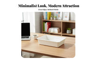 Rectangular Plastic Basket adaptable Household Storage Space-Saving