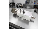 Oil Catch Can with Strainer Universal Oil Separator with Breather Aluminum Engine Part for Car Enthusiasts, Mechanics, Custom Builds
