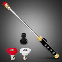 Hanging Basket Watering Lance with Heavy Duty Brass Ball Valve, Long Hose Spray for Lawn Care and Car Wash, Metal Garden Hose Sprayer Wand
