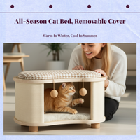 Foldable insulated cat tent bed for all-season indoor use