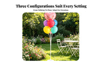 Easy to Assemble Balloon Display Stand | Clear Support Rods, Reusable Frame, Balloon Stand with Base, for Birthday Parties