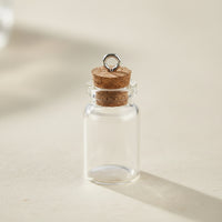 50 Pieces Wishing Bottle with Eye Pin Corked Small Glass Bottle with Cork Cute Tiny Jar for Crafters