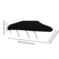 V-Hull Boat Cover Windproof Waterproof Boat Tarp Adjustable Straps Marine Accessory for Storage