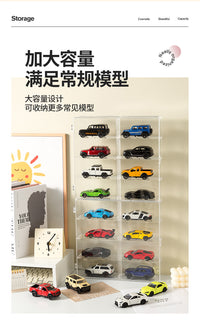 厂家直销1：32汽车模型收纳盒 展示柜置物架 风火轮防尘透明车盒