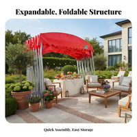 Retractable Canopy Waterproof Mobile Carport Weather Resistant Heavy Duty Event Tent for Business Owners, Homeowners, Outdoor Events, Commercial Space