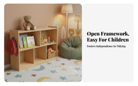 Montessori Shelf Child-Safe Height 5-Section Cubby Shelf Configurable Design Sturdy Construction for Toddlers, Playroom