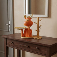 Deer Key Tray Entryway Storage Jewelry Holder Dish Desktop Decoration
