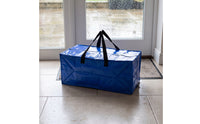 Woven Storage Bag Waterproof Zippered Moving Bag Strong for College Dorm