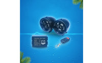 Wired Motorcycle Speakers with Controller Glossy Motorcycle Audio System Full Range Speaker Set for Motorcyclists, Commuting
