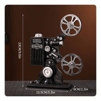 Desktop Figurine Retro Decorative Figurine with Base Tabletop Statue Vintage-Inspired Desktop Ornament Metal-Like for Collectors