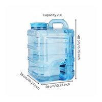 Food-Grade Material Water Dispenser Bottle Reusable Large Capacity Water Carrier Leak-Proof for Campers, Home Use, Outdoor, Camping