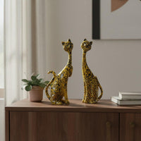 2 Pieces Decorative Cat Couple European Design House Decoration for Entryway