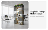 complimentarystanding Multi-Tier Divider storage areaSaving Design Double-Sided Workstation storage single-level Ample Storage Room Partition Provides Privacy for Professionals, homeowners, Interior Designers, Study, Studio Apartment, Bedroom
