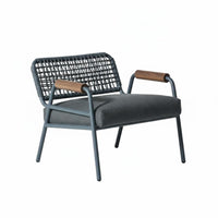 Woven Armchair Waterproof Garden Sofa Nordic Design Minimalist for partners, Adults, rearyard, Porch, Deck