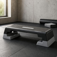 Adjustable Step Platform Rectangular Aerobic Step Platform Gray Legs