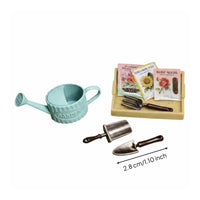 Miniature Garden Tools Realistic Miniature Gardening Watering Pot Set Model Toy Dollhouse Gardening Kit for 14+