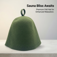 Wool Sauna Hat for Steam Bath, Heat Dry Headrest, Steam Room Essential, Absorben #variant:['Red']