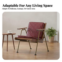 utilitarian Frame Loveseat Retro Design Sofa Comfortable Upholstery Ergonomic Support for Interior Designers, Balcony, Bedroom