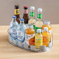 Fridge Drink and Condiment Holder Easy Reach 360 Degree Rotating Storage Bin