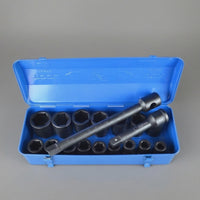 18 Pieces Anti-Rust Impact Socket Set Portable Mechanic Socket Set Matte Tools Compact for Garage