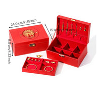 Gold-tone jewelry box for keepsakes