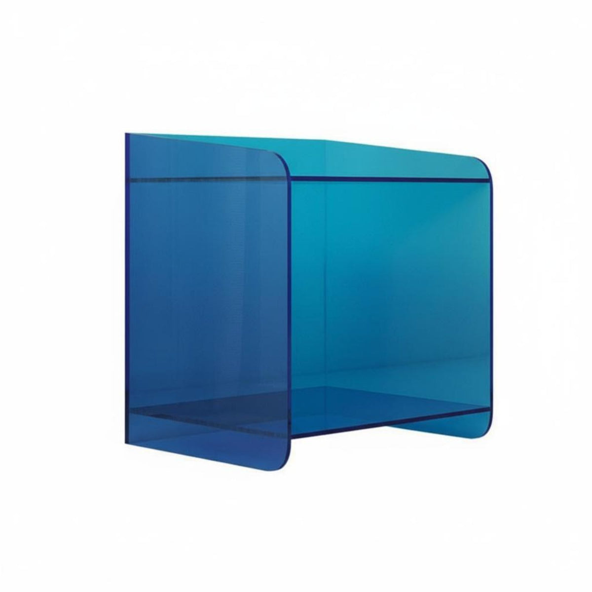 Transparent C-Shaped Table Minimalist Design Nightstand Stain Resistant