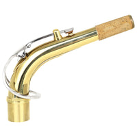 Universal Alto Saxophone Neck in Brass with Gold and Silver Dual-Tone Hand-Polished