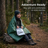 Emergency Blanket Foil, Thermal Blanket for Camping 150x210cm, Insulated Ground  #variant:Green