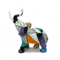Resin Elephant Figurine Decorative Statue Compact for Office