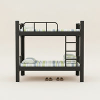Metal Bunk Bed Heavy-Duty Bunk Bed with Mattress Space-Saving Furniture for Students, Teens, Shared Bedrooms, Dorm Rooms, Residential Accommodations