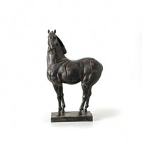 Horse Figurine with Base Weathered Horse Figurine Artistic for Office