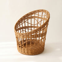 Woven Basket with Iron Frame Rustic for Entryway