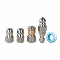 1/4 Inch Pipe Unclogging Spray Head Stainless Steel Drain Cleaner Head Stainless Steel Sewer Jetter Head