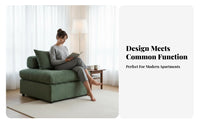 Corduroy Block Sofa Minimalist aesthetic sectional Seating open Combination Lowheight for Homeowners, Lounge Area