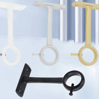 Metal Curtain Rod Bracket Sturdy Single Rod Bracket Easy to Install Metal Curtain Mount for Wall
