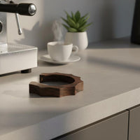 Heat Resistant E61 Group Head Insulation Collar Polished Finish Walnut Wood Brew Head Collar Wooden Anti-Scald Collar for Coffee Enthusiasts, Baristas, Home Kitchen