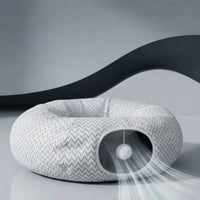 Feline Tunnel Bed Breathable Foldable Feline Bed Tunnel Multifunctional