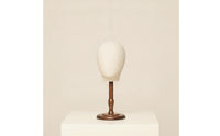 Freestanding Fabric Mannequin Head with Wooden Stand Countertop Mannequin Head with Wood Base Sturdy Hat Display Long-Lasting for Boutiques, Vanity