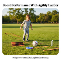 Sturdy Agility Ladder Flexible Footwork Training Ladder Portable Fitness Equipment High-Visibility for Children, Athletes, Outdoor, Gym