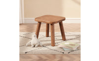 Solid Wood Kids Stool Small Wooden Stool with Tapered Legs Compact Furniture Sturdy for Toddlers, Playroom, Entryway
