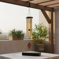 Wind Tuned Wind Instrument Melodious Sound Metal Tube Wind Tuned Wind Instrument Outdoor Decor Long-Lasting Construction Musical