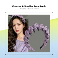Non-Slip Zigzag Plush Headband for Women Winter
